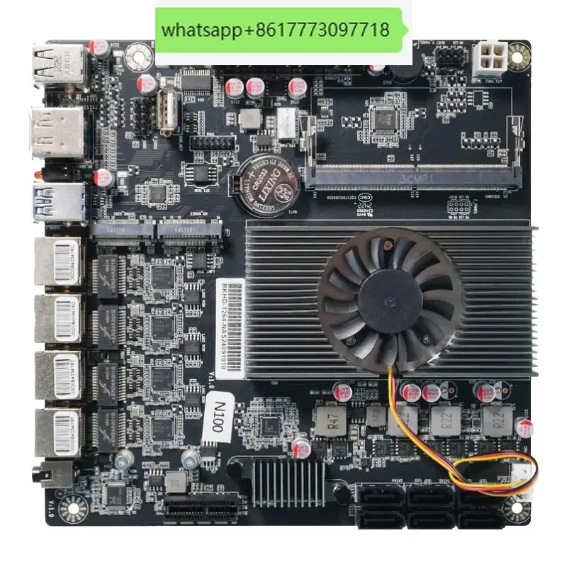 N5105 quad-core N100 soft routing NAS main board 6 SATA standard ITX 17CM multi-hard disk Sata