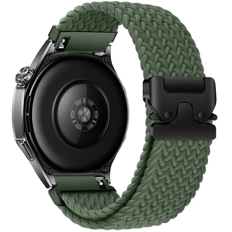 Cinturino ad anello intrecciato in nylon per Huawei Watch 4 3 GT5 Pro/GT5-4-3-2 46mm cinturino con fibbia per paracadute per Samsung Watch 7 6 5 4 braccialetto