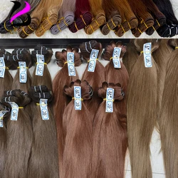 Straight Human Hair Weaves Brazilian Remy Human Hair Bundles Sew In Weft Extensions Straight Raw Blonde Natural Hair 18-30 inch