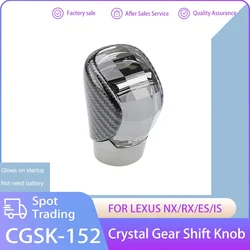 Crystal Gear Shift Knob Car Accessories Modification for Lexus NX RX ES IS Nx200t Rx300 Automatic Luminous Gearbox Gear Handle