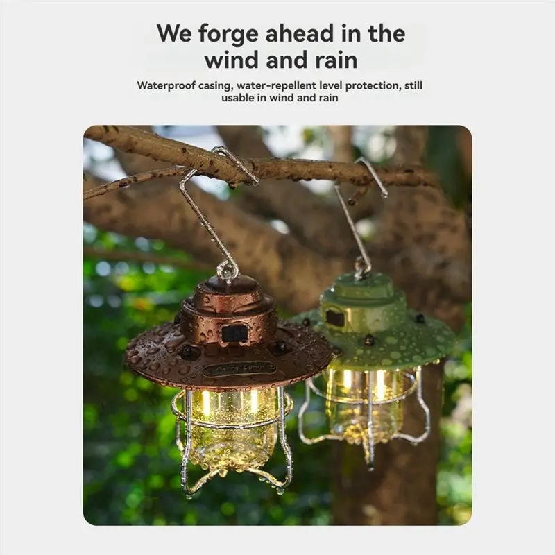 A64Z Dimmable 3 Modes Rechargeable Camping Light Lantern For Tents Outdoor Electric Lanterns For Hiking Fishing