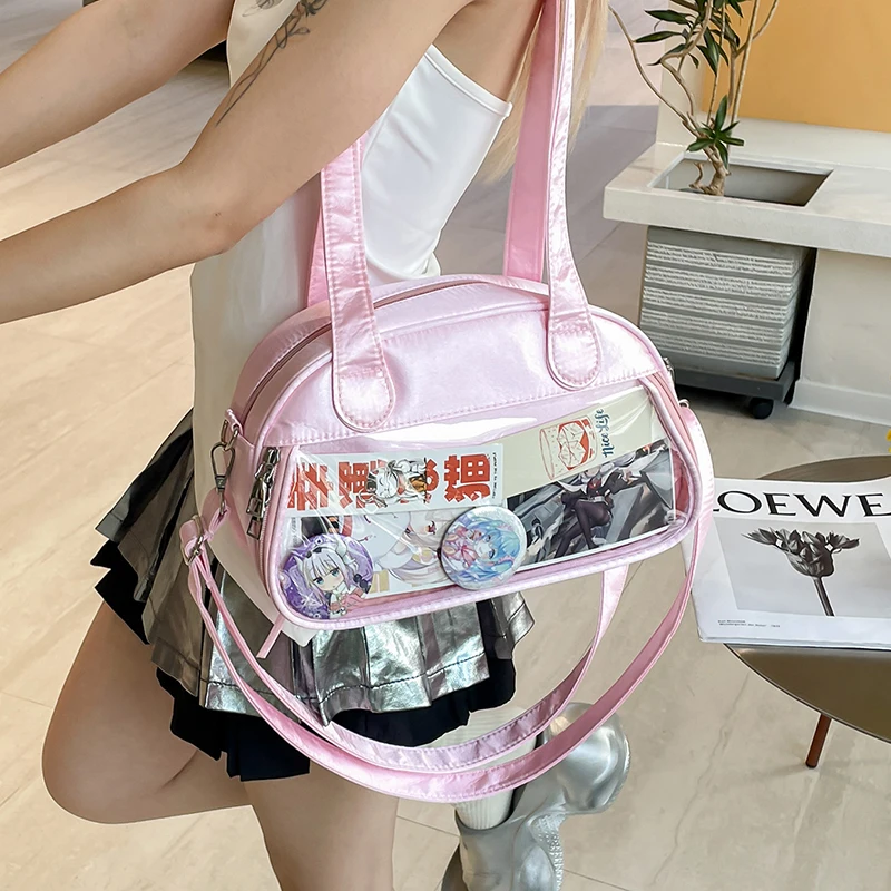 richme-ballet-style-women-ita-bags-2025-ruffles-bow-2-sides-satin-ladies-bowling-shoulder-bag-pu-diy-anime-badge-bolso-mujer