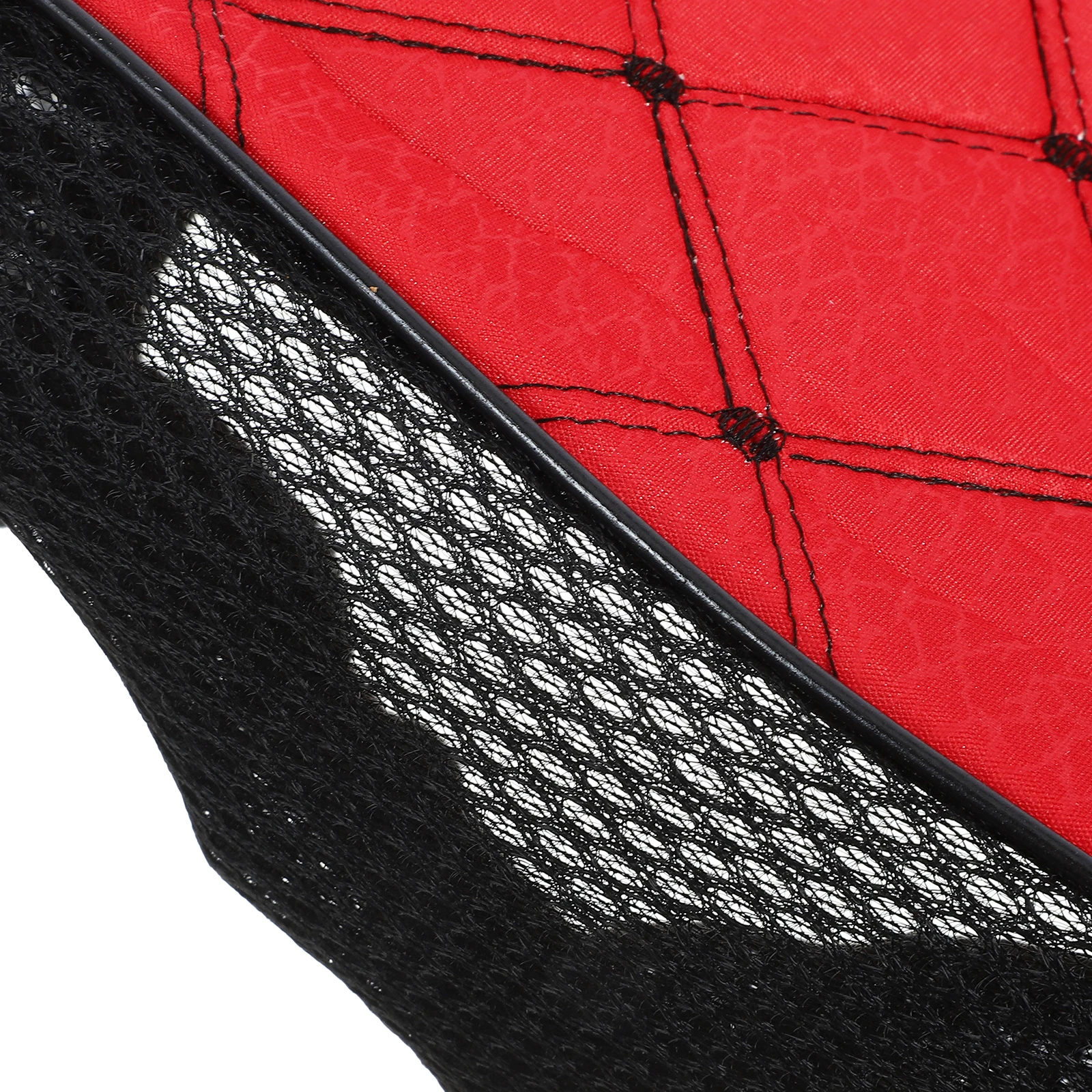 

Motorcycle Seat Cushion Cover Red Checkered Large Size Breathable Anti-slip Mesh Linen Scooter Seat Protector Universal Use