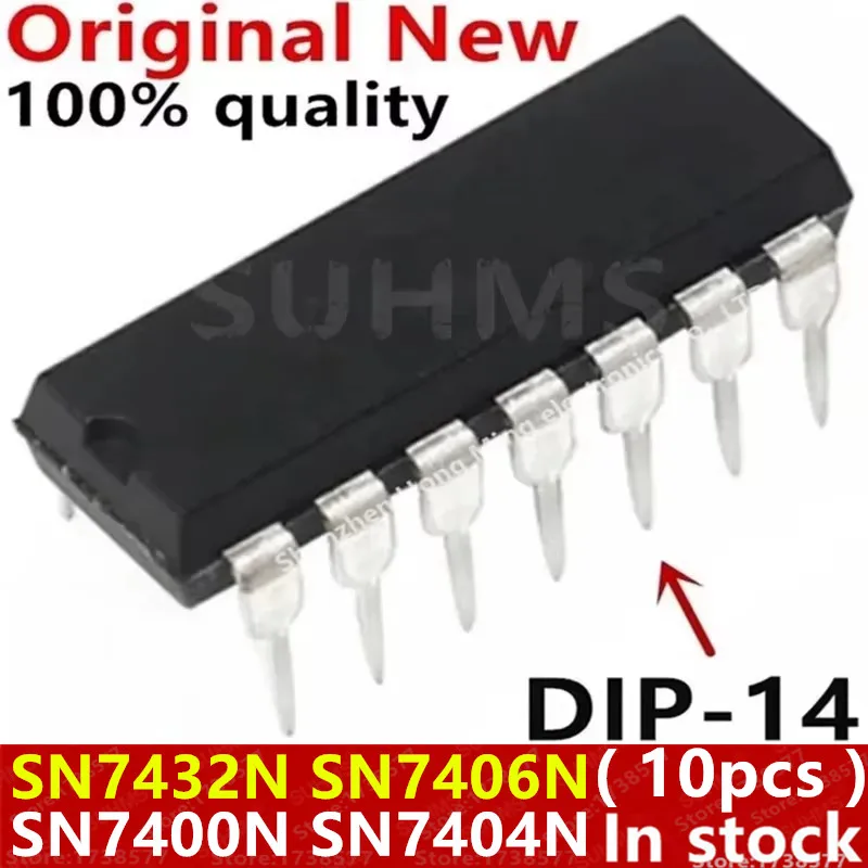 

(10 шт.) 100% новый SN7432N SN7406N SN7400N SN7404N DIP-14