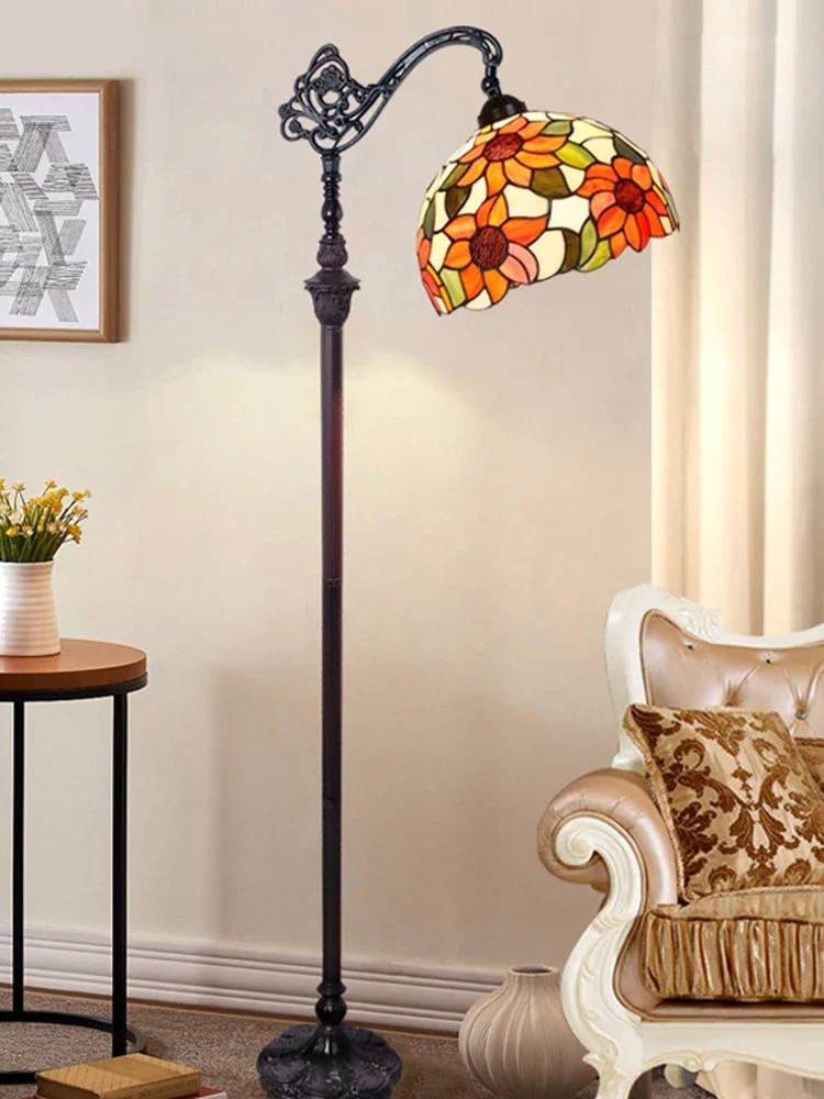 American Retro European Style Living Room Bedroom Study Floor Lamp Creative Sofa Fishing Floor Lamp