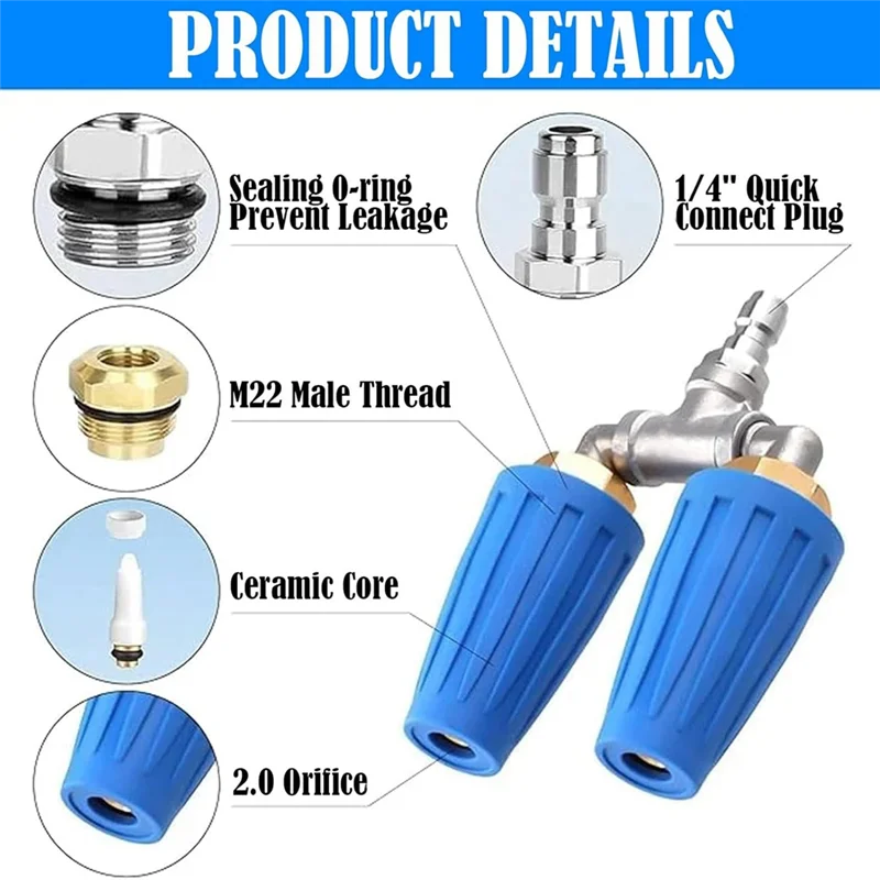 VELIF-فوهة توربو مزدوجة/ثلاثية، فوهة توربو ثلاثية/مزدوجة، فوهة غسالة مزدوجة توربو، 360 درجة ° فوهة توربو دوارة #4