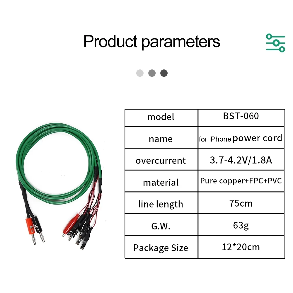 BST-060本物のテストケーブル,iPhone 6-13 mini/13 pro max用の電源,無料のマザーボード,修理ライン