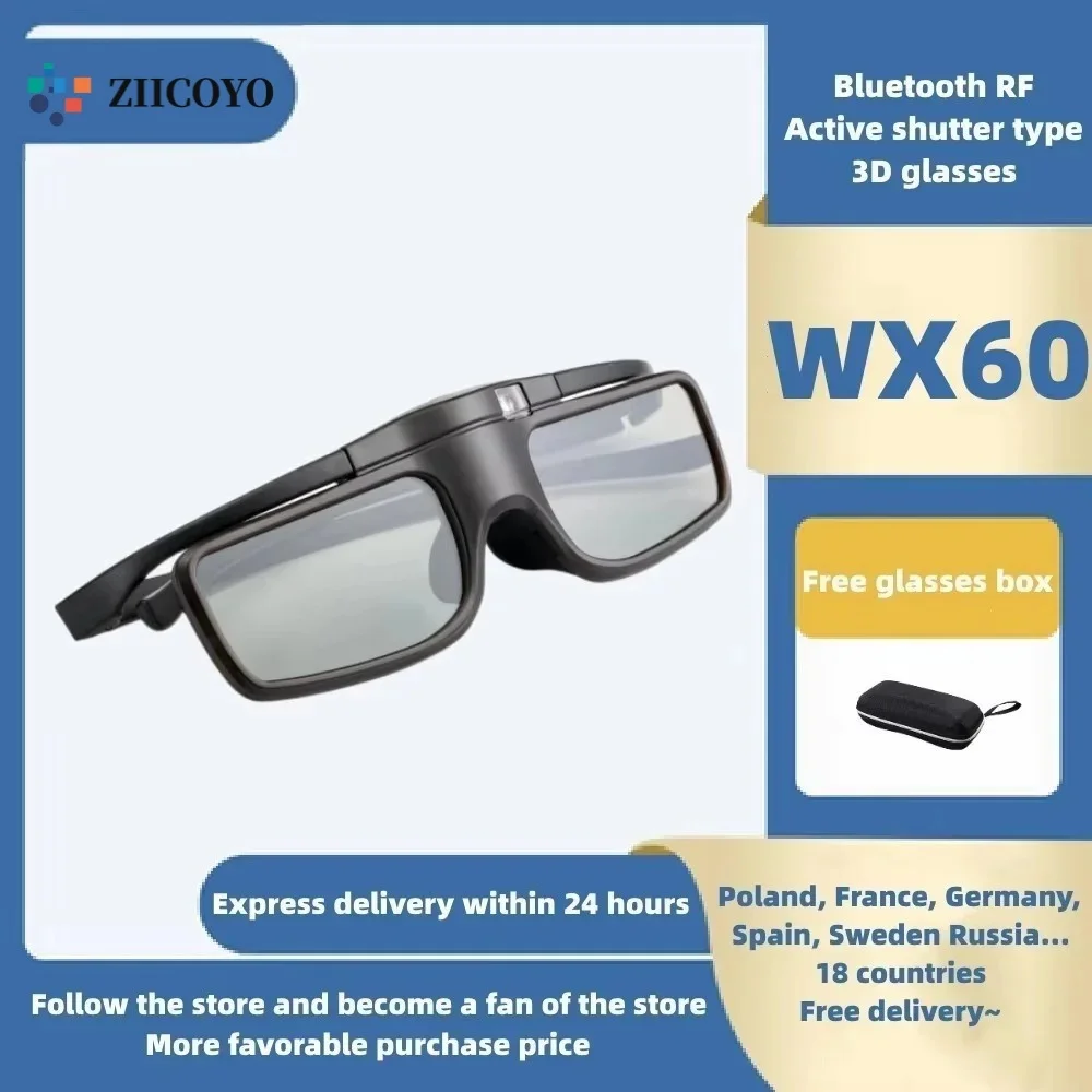 

3d-очки с поддержкой технологии 3D TV Bluetooth, Проектор EPSON 3D Bluetooth, TW5200 5210 5300 6510 8300 TW5350 5810 6200.