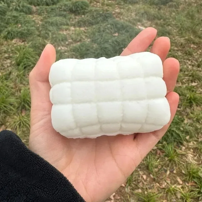 Soft square white milk pillow, creative toys for relieving stress in the office, and interesting sense of pressure resistance. view 5