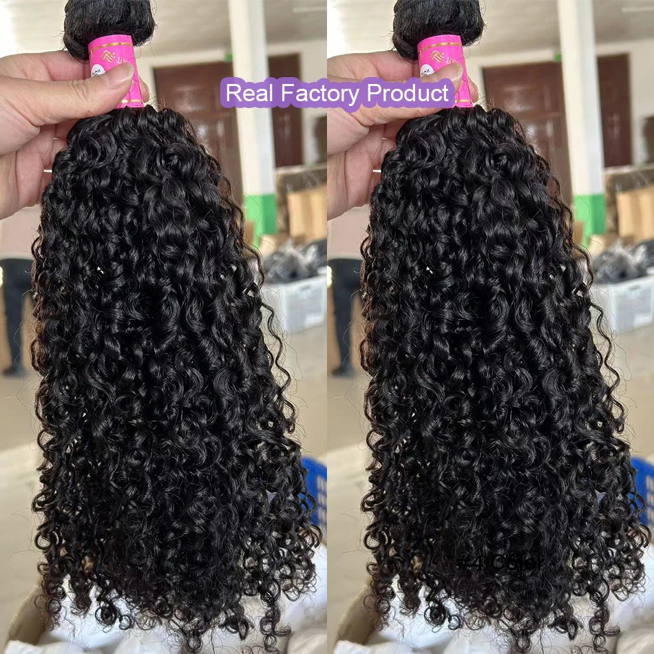 Bundles de cheveux bouclés birmans à double proximité pour femmes, 100% cheveux humains, cheveux assiste, noir naturel, extrémités complètes, document