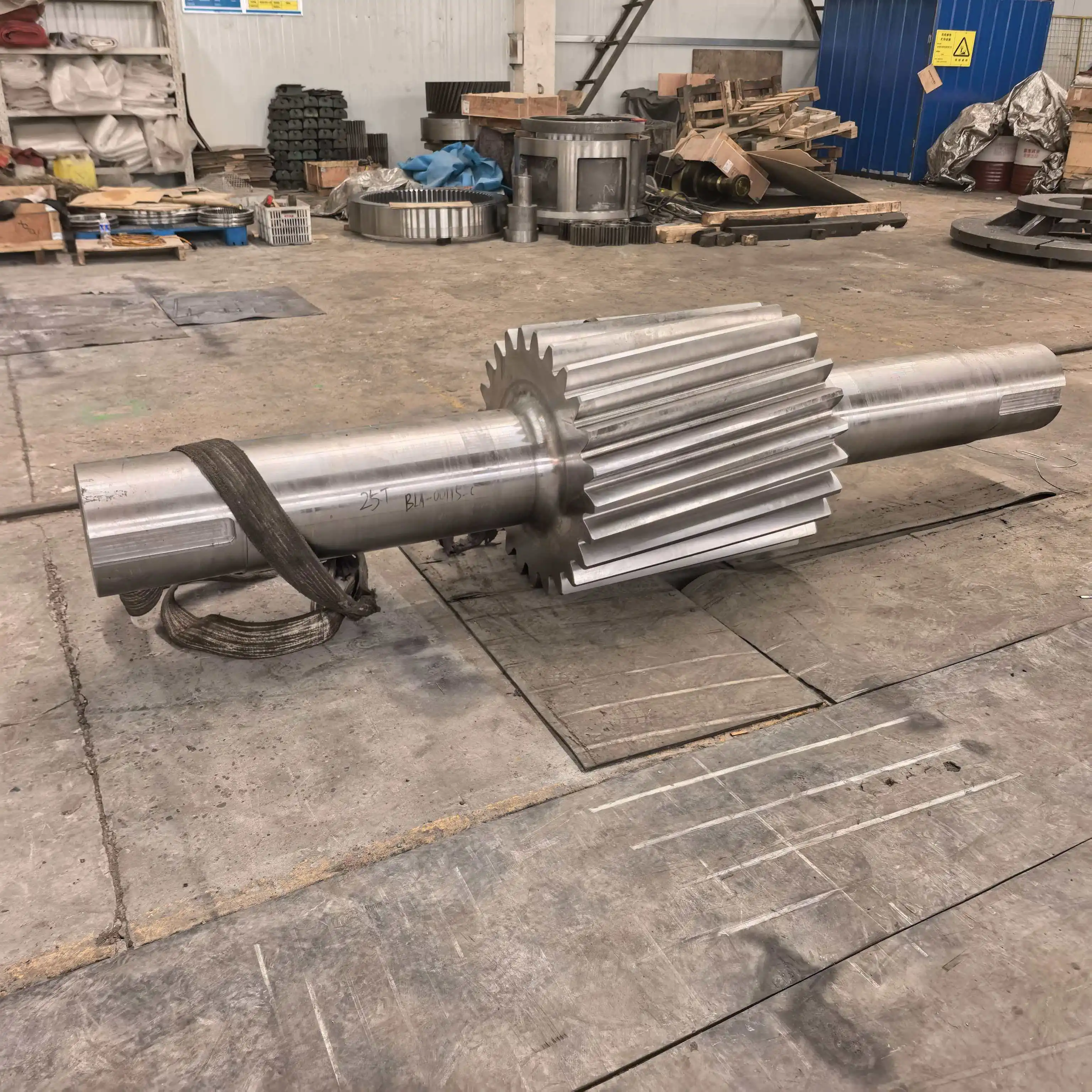High Strength Forged Stainless Steel Pinion Gear Shaft Roller, Custom Industrial Construction Gearbox Drive Shaft