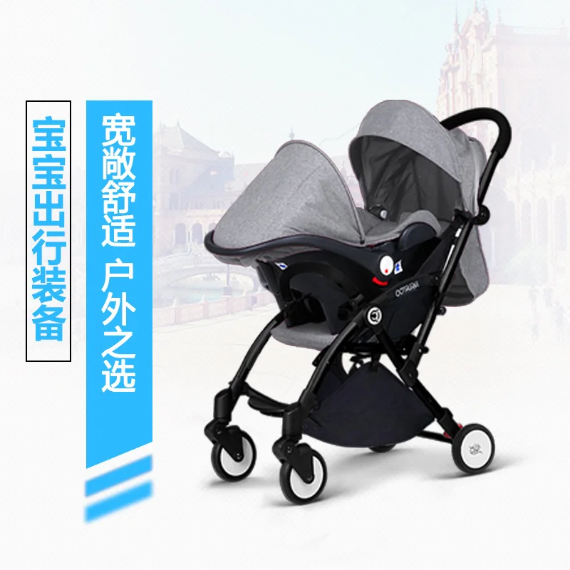 Twin Stroller Split Three-in-one Safety Basket Newborn Lightweight Folding Stroller Outdoor Travel Portable Baby Stroller