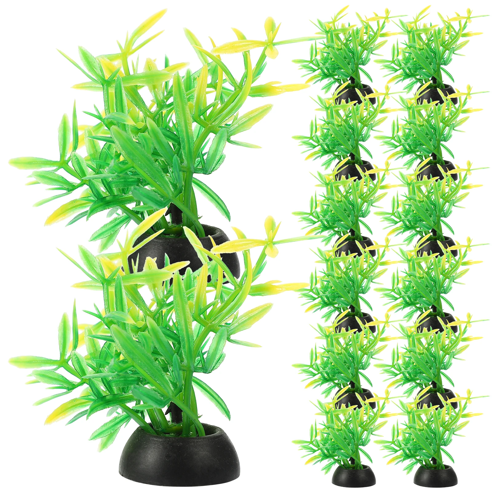 

20pcs Fake Plants Lifelike Plastic Aquarium Decoration for Fish Tank Breeding Grass Turtle Accessories Underwater Supplies Pet