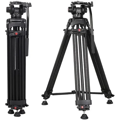 Bearing 8kg Aluminum  Professional Video Tripod with Hydraulic Damping Fluid Head (63