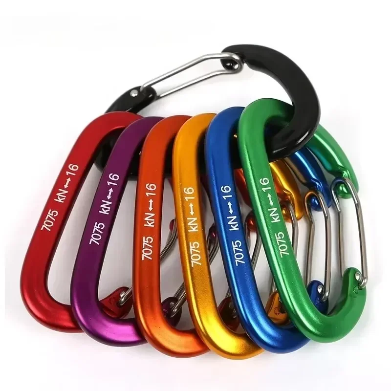 16kN Carabiner Aircraft Grade Climbing Carabiner for Hammock Hanging Climbing Random Style