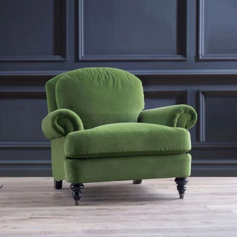 Modern home recliner sofa chair velvet fabric balcony living room bedroom leisure
