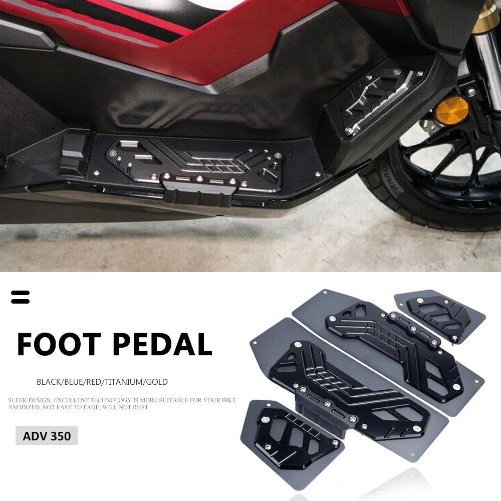 New Motorcycle Accessories ADV-350 Pedals Non-Slip Foot Pad Pedals Aluminum For Honda ADV350 ADV 350 adv350 2022 2023