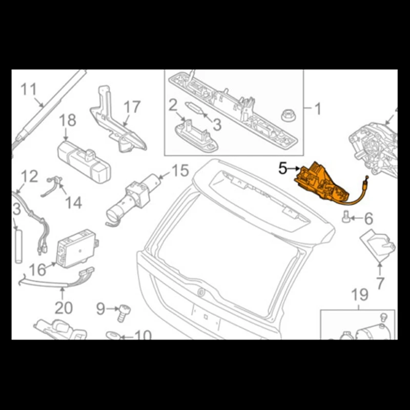 Rear Tailgate Boot Lid Lock 31440492 31440489 31440244 31440240 31335052 Car Trunk Tailgate Lock Block for Volvo XC60