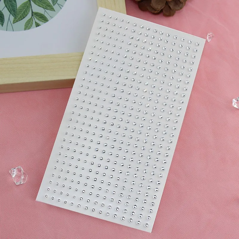 White Rhinestones 2mm 3mm 4mm Acrylic Diamonds Flatback Gems For Nail Art Face Body Makeup Star Pearl Hollow Star Decor