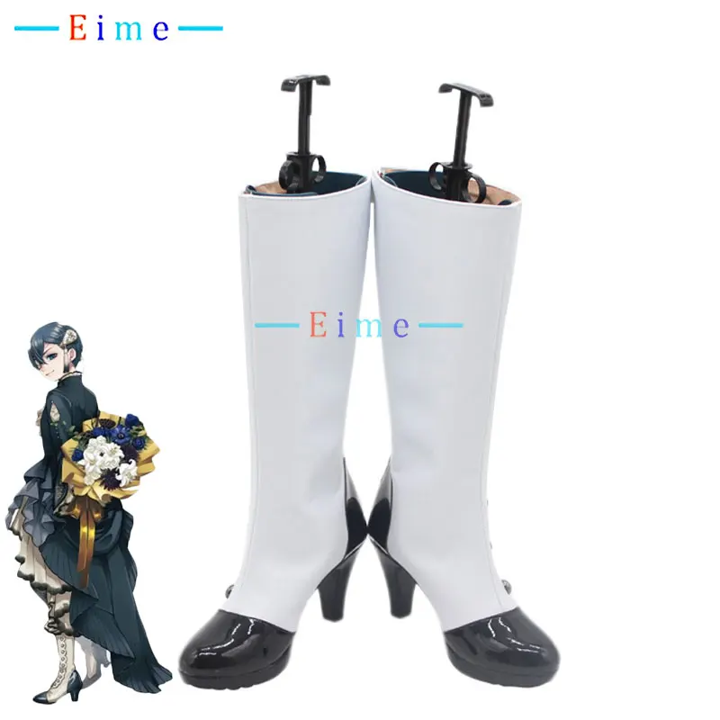 

Ciel Cosplay Shoes PU Leather Shoes Halloween Carnival Boots Anime Cosplay Props Custom Made