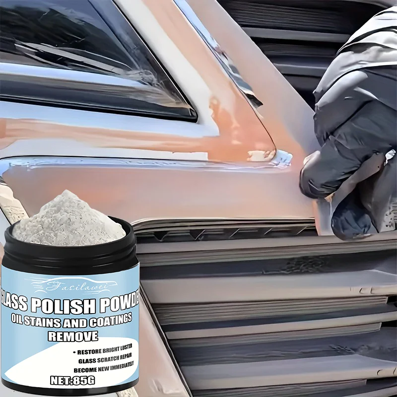 Multi-purpose automotive parts polishing powder - suitable for polishing and restoring automotive glass, chrome plating, and oth