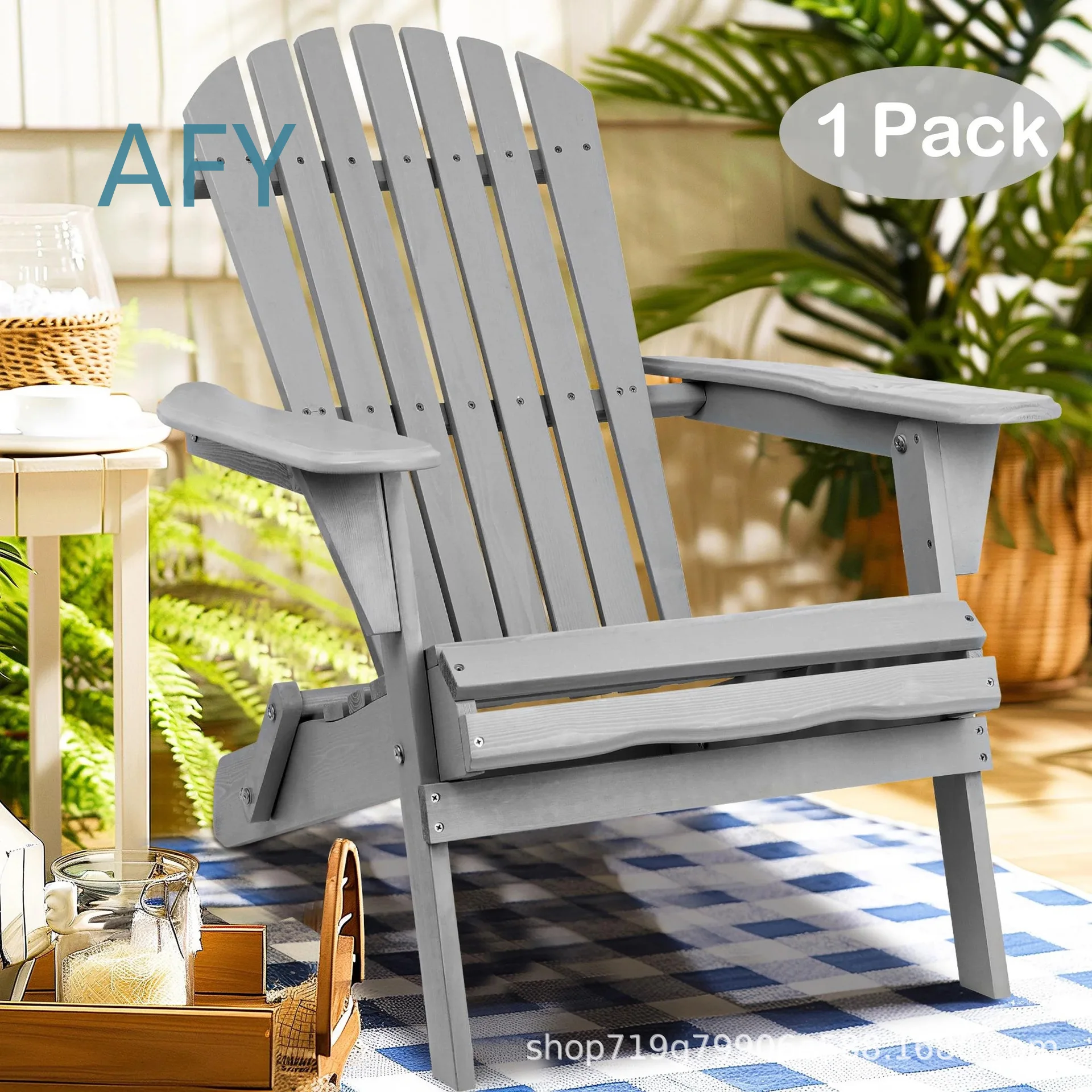 Outdoor Solid Wood Frog Chair for Adirondack Style Folding Beach Chair for Courtyard Homestay Armchair Garden Patio