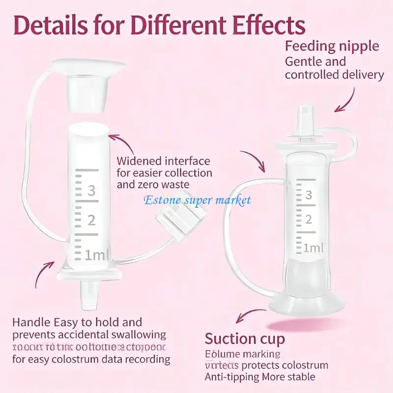 

090B 2PCS 3ml Silicone Breast Milk Collector With Measurement Marks For Nursing Moms