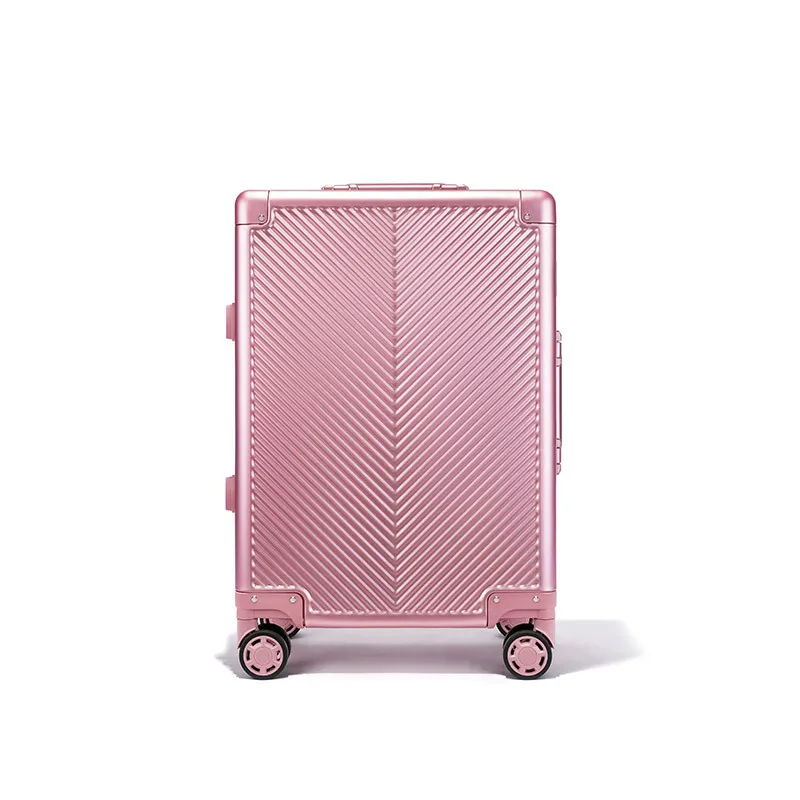 Aluminum-Magnesium Alloy Trolley Case Wide Draw-Bar Luggage Large Capacity Universal Wheel High-Grade Aluminum Frame Suitcase