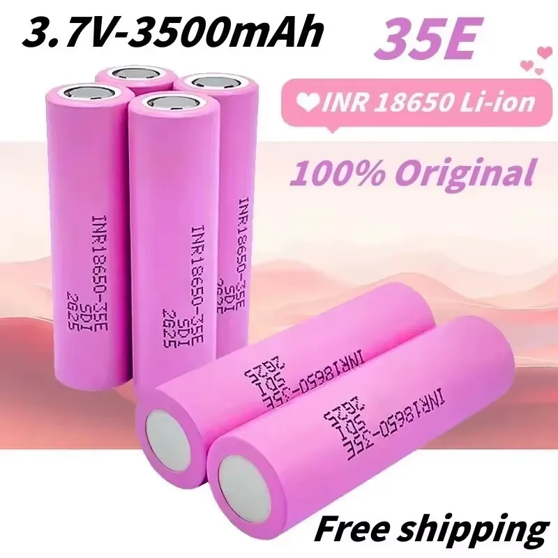 35E Original 18650 3500mAh 25A Discharge INR18650 35E 3500mAh 18650 Battery Li-ion 3.7V For screwdriver Rechargable Battery