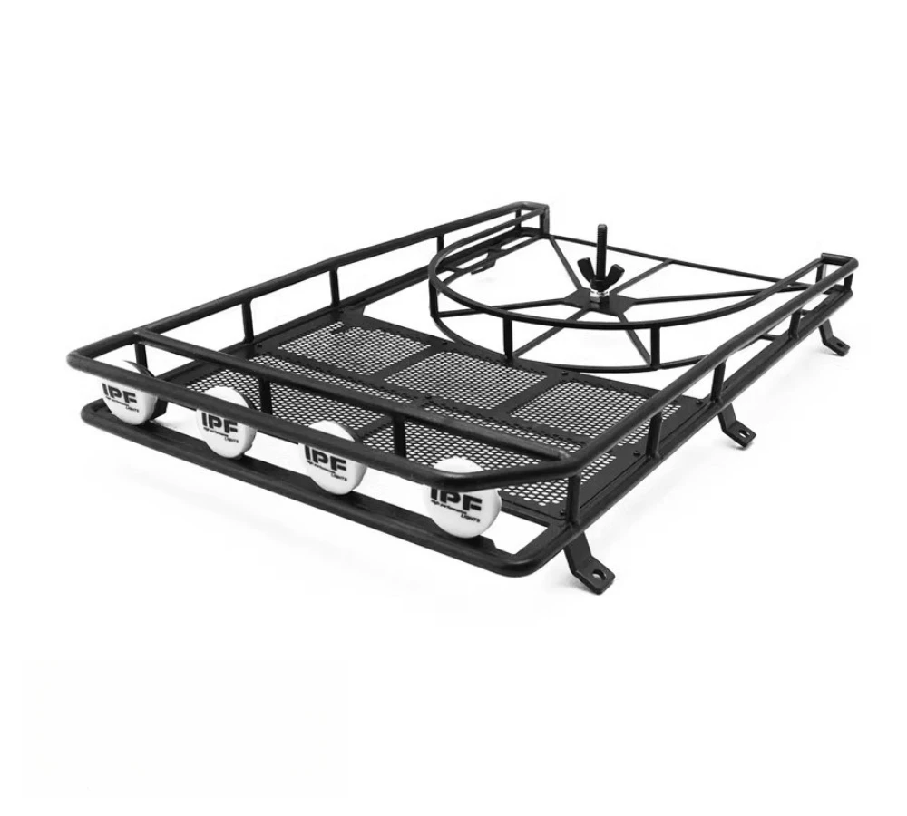 Scale 1/10 Steel Roof Rack and Front/Rear Lights set fits Axial SCX10 90046/90047 XJ Cherokee Body 1 10 Crawler RC Car