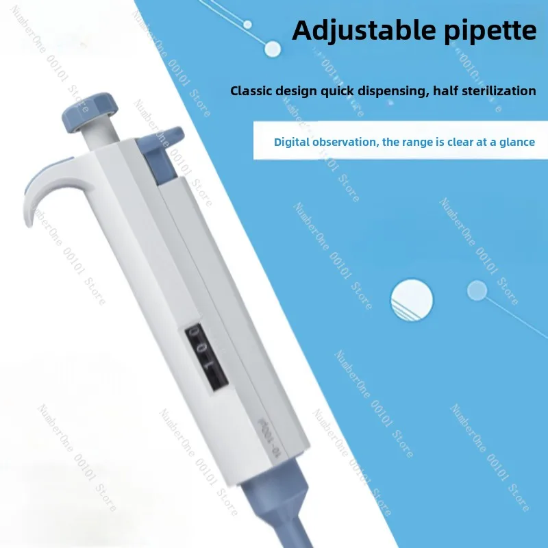 

Dalong Pipette 1/5/10 ML Manual Single Channel Adjustable Pipette Gun 1000ul Micro Sampler Large Capacity
