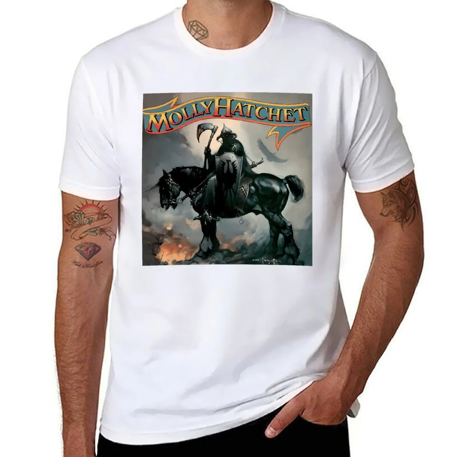 

Band Music Molly Hatchet Classic T-Shirt Plus Size Basic Short Sleeve Top