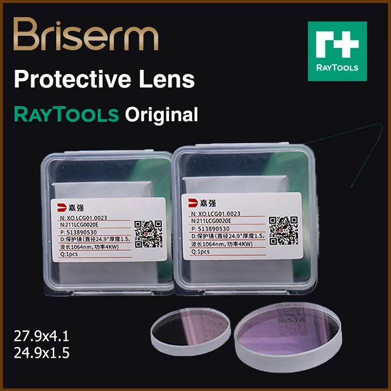Raytools BM110 BM111 Laser Protective Lens 24.9x1.5 27.9x4.1 4kw Raytools Optical Lens Protection Windows Laser Protective Lense