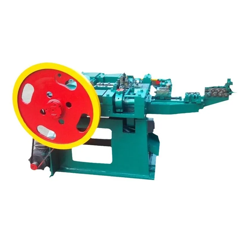 Big hat roll low noise nail making machine, high speed waste steel machinery