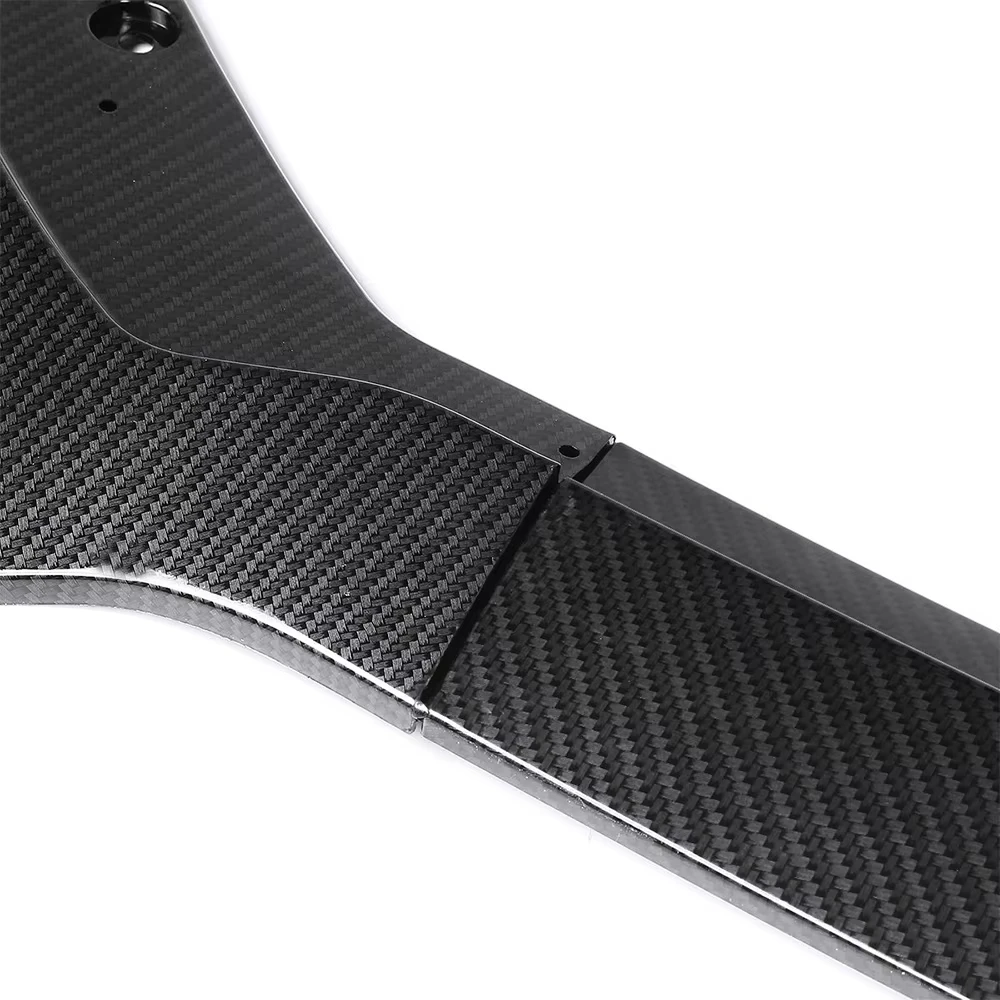 Car Front Bumper Splitter Lip Diffuser Protector Body Kit Front Spoiler Cover Carbon Fiber Look For Ford For Mustang 2015-2017