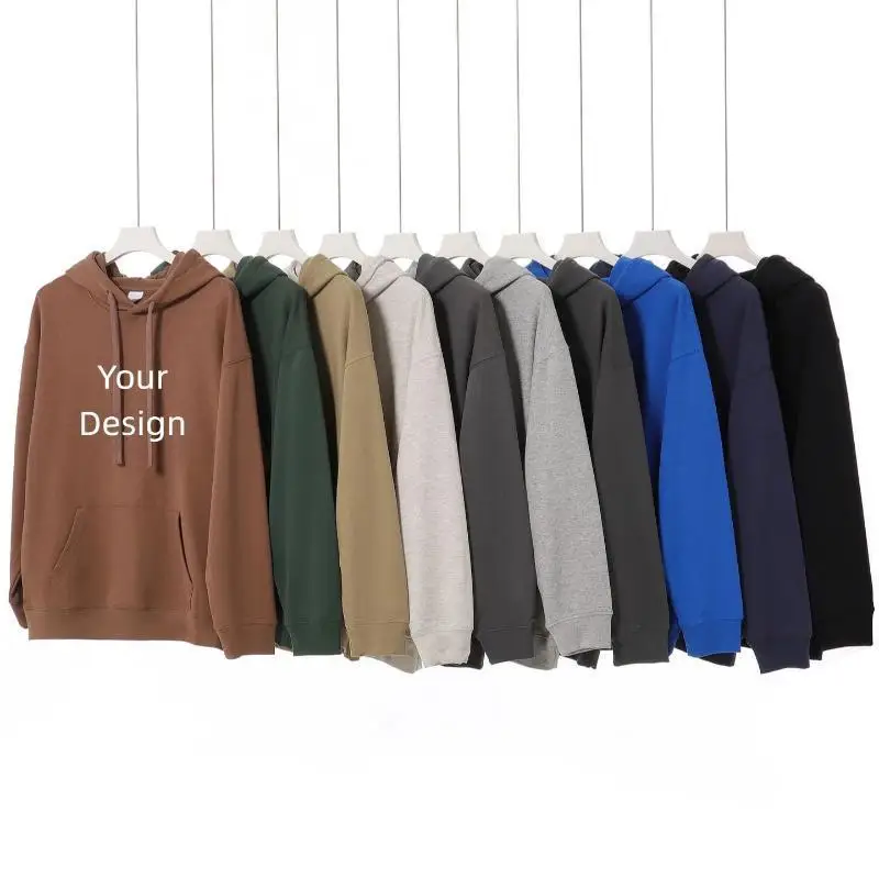 370 г толстовка с петлями и шляпой для мужчин