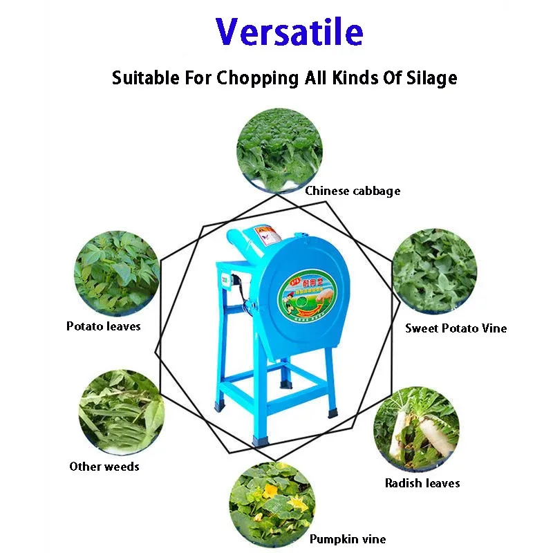 

New Arrived Electric Engine Corn Straw Forage Chopper Mini Grass Cutter Machine With For Small Farm Animal Feed