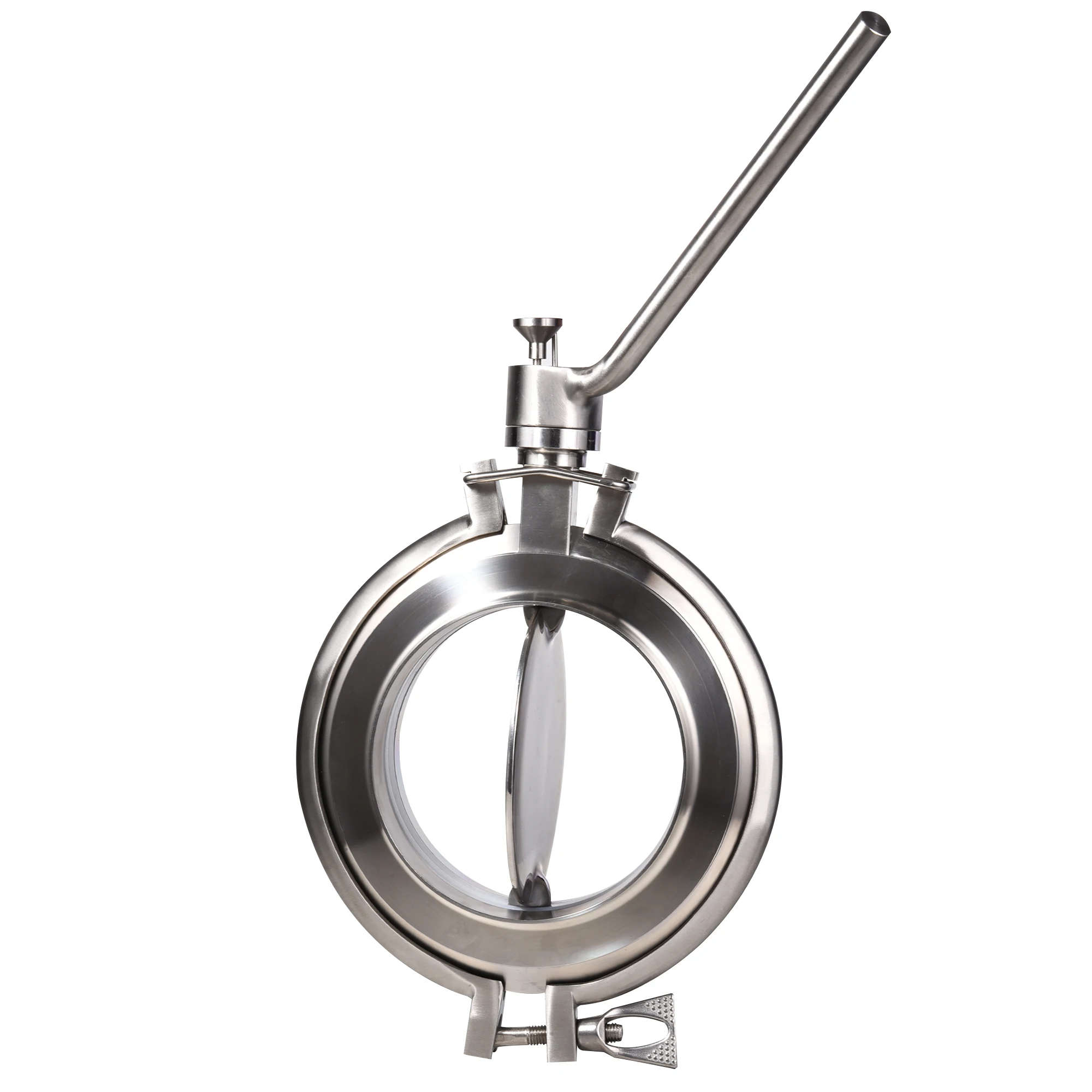 DN200 Sanitary Stainless Steel SS304 SS316L Manual Welded Powder Butterfly Valve