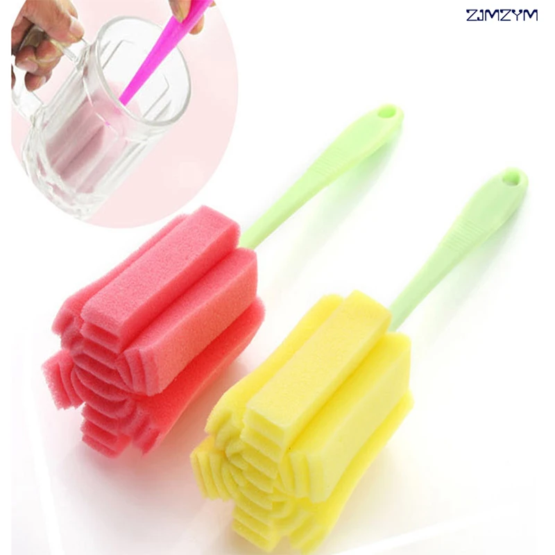Long Handle Baby Bottle Brush, Soft Sponge, Water Bottle, Glass Cup Washing Cleaner Tool, Kitchen Cleaning Tool, Specialty Tool