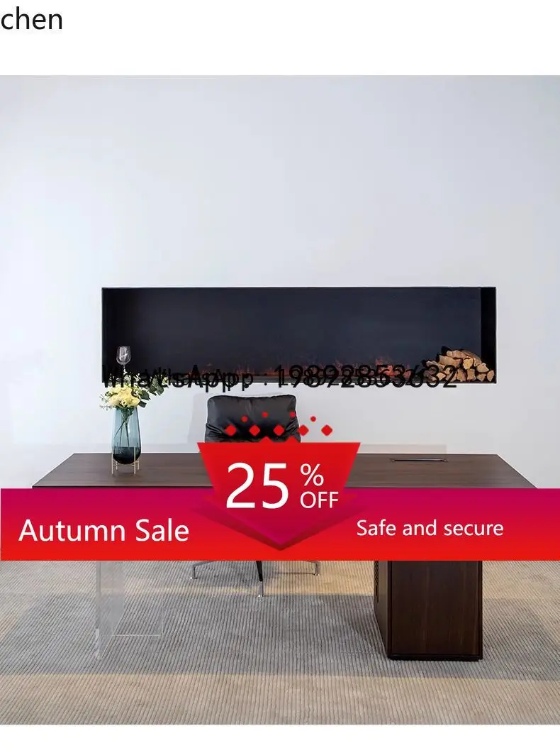 LYY Minimalist Boss Desk Acrylic Floating Desk High-end President Computer Desk 2