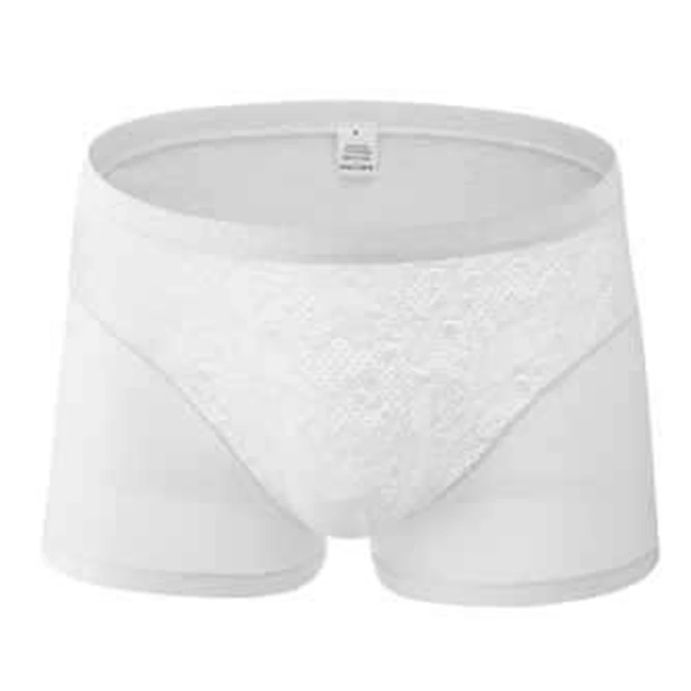 

Breathable Trunks For Men Lace Mesh Boxer Shorts Lace Underwear Classic Style Lightweight Fabric Sheer Underpants
