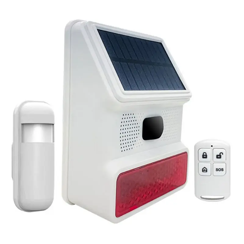 Solar Power Wireless Siren Alarm Sound Flash Outdoor Alarm Siren For 433Mhz Wifi GSM Alarm System For Home,Farm-Y41A