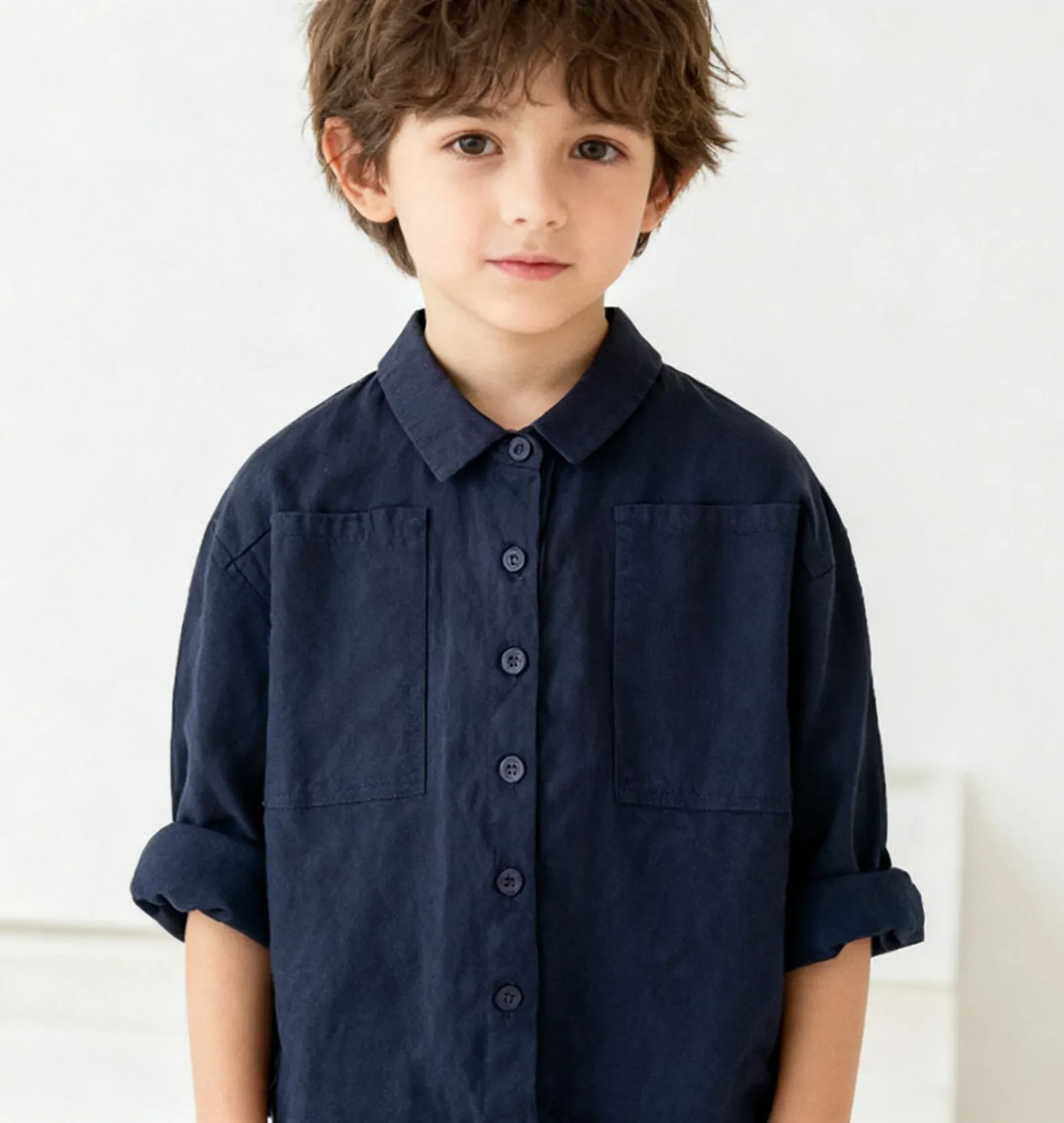 

Стильная рубашка с длинными рукавами для мальчиков и девочек, весенняя модная верхняя одежда, детская одежда, милые детские топы с деревянной системой