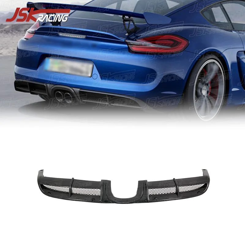 

Carbon Fiber Rear For 2013-2015 Porsche Boxster Cayman 981 Car Bumper Diffuser Lip Upgrade To GT4 Style