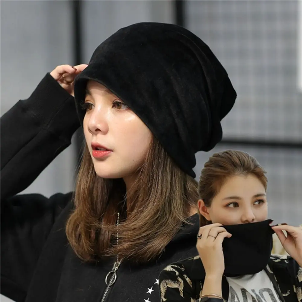 

Winter Velvet Beanie Hat Warm Windproof Running Cycling Cap Soft Lightweight Running Beanie for Men Women