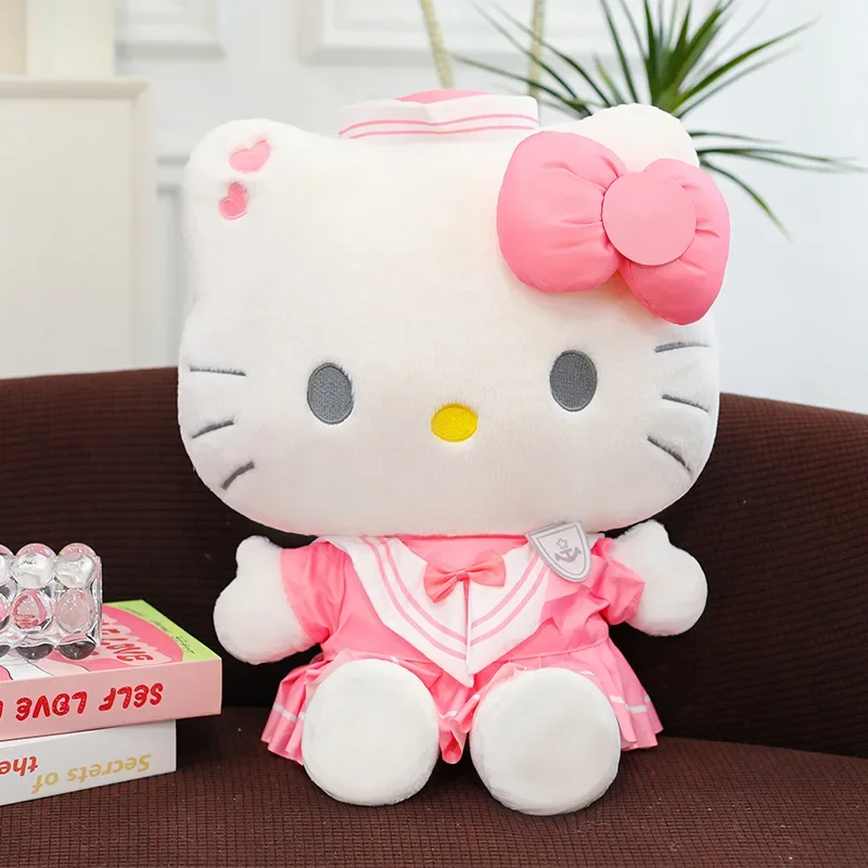 Kawaii Sanrio Sailor Outfit Hello Kitty Plüschtier, gefülltes Spielzeug, niedliches gefülltes Spielzeug für Kinder, Geburtstagsgeschenk, Schlafbegleiter