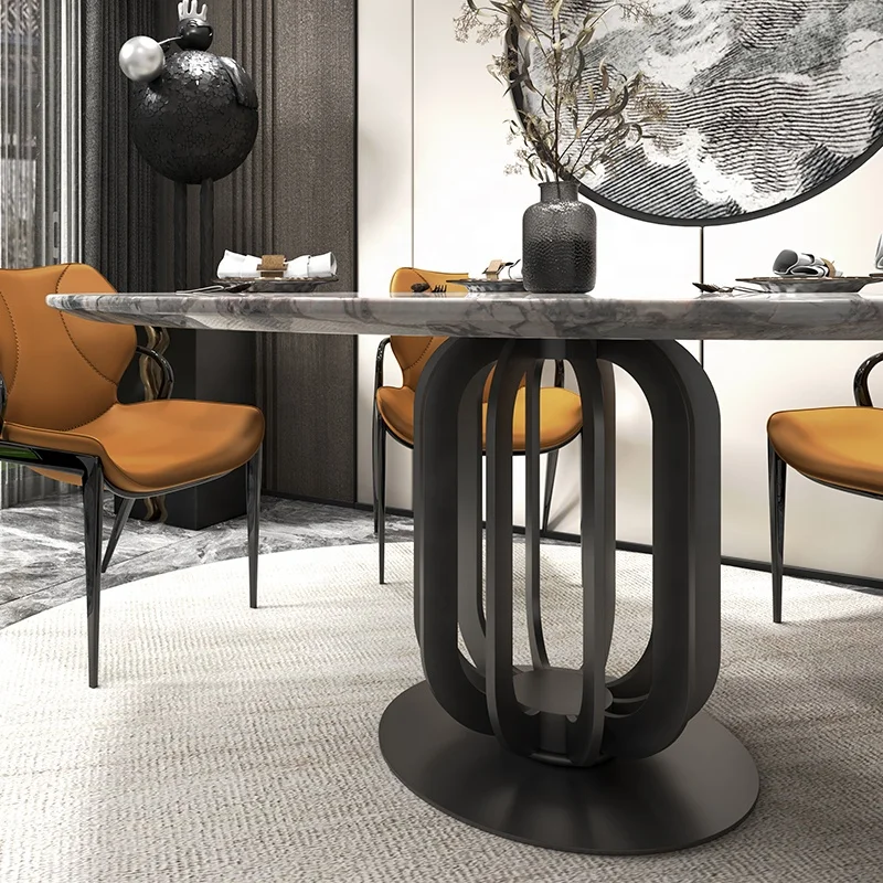 قاعدة طاولة أوروبية رائعة، قفص العصافير على شكل حرف O، قاعدة أثاث بقاعدة مستديرة، أرجل طاولة الطعام، إطار معدني