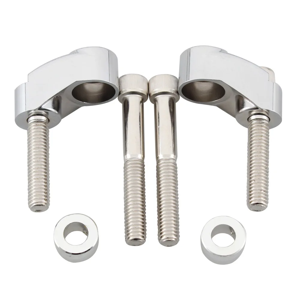 

Motorcycle Chrome Turn Signal Bracket Mount Clamps Holder Adapter For Harley 39MM 49MM Forks 87-00 FXR 91-05 DYNA GLIDE 87-07 XL