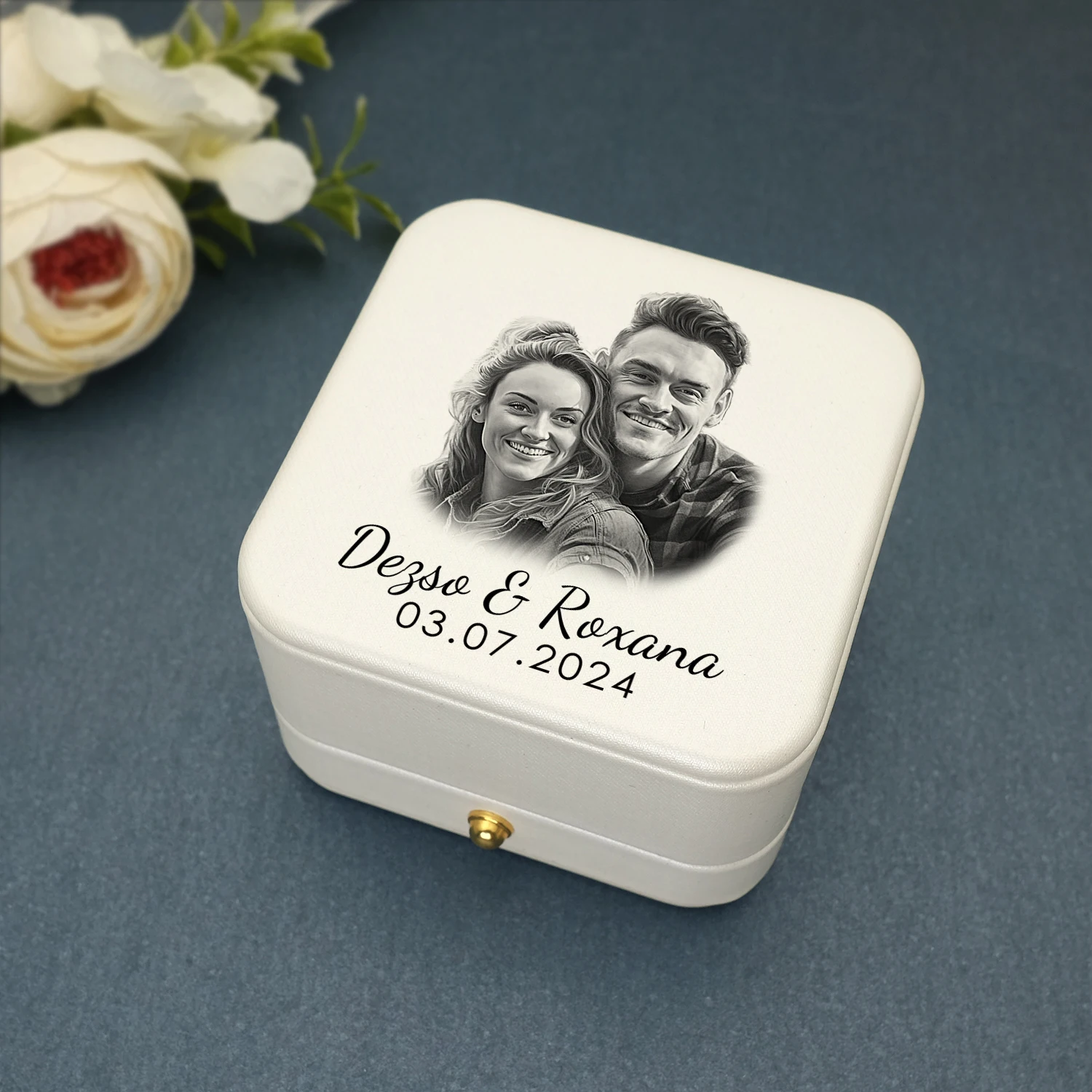 

Personalized Wedding Ring Box Custom Wedding Ring Box Ring Holder Proposal Box Engagement Box
