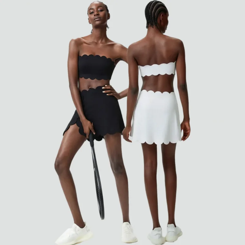 Set Women 2 Pieces Elegant Women's Tennis Outfit Sets Summer Plus Size Fitness Yoga Wear Running Badminton Sports Outfits